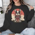 Boston Terrier Dog Japanese Style Samurai Dogs Unisex Sweatshirt, funny design
