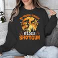 My Boston Terrier Dog Rides Shotgun Witch Halloween Men Women Unisex Sweatshirt, Boston Terrier Halloween Gifts, funny design