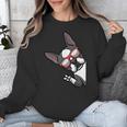 Boston Terrier Dog From Side Boston Bull Unisex Sweatshirt, funny design