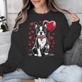 Boston Terrier Dog Valentine's Day Dog Owner Valentine Unisex Sweatshirt, funny design