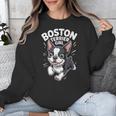 Boston Terrier Girl Cute Cartoon For Dog Owners Pet Terrier Unisex Sweatshirt, funny design