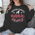 Boston Terrier Grandma Nana Dog Lover Christmas Unisex Sweatshirt, Boston Terrier Christmas Gifts, funny design