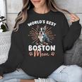 Boston Terrier Groovy World's Best Boston Mom Unisex Sweatshirt, Mom Gifts, Boston Terrier Mom Gifts, funny design