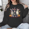 Boston Terrier Halloween Costume Mummy Witch Ghost Dog Lover For Men Women Kids Unisex Sweatshirt, Boston Terrier Ghost Gifts, Boston Terrier Halloween Gifts, funny design
