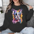 Boston Terrier Lover Pop Art Color Boston Terrier Dog For Men Women Girls Kids Unisex Sweatshirt, funny design