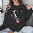Boston Terrier Lovers Colorful Pop Art Boston Terrier Unisex Sweatshirt, funny design