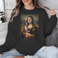 Boston Terrier Mona Lisa Painting Art Dog Mom Dad For Men Women Kids Unisex Sweatshirt, Mom Gifts, Boston Terrier Dad Gifts, Boston Terrier Mom Gifts, funny design