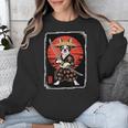 Boston Terrier Samurai Ninja Vintage Anime Japanese Ukiyo-e Unisex Sweatshirt, funny design