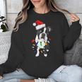 Boston Terrier Santa Christmas Lights Xmas Dog Lover Men Women Kids Unisex Sweatshirt, Boston Terrier Christmas Gifts, funny design
