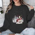 Boston Terrier In The Snow Merry Christmas Winter Unisex Sweatshirt, Boston Terrier Christmas Gifts, funny design
