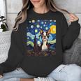 Boston Terrier Starry Night Van Gogh Art Unisex Sweatshirt, funny design