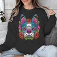 Boston Terrier Sugar Skull Dog Day Of The Dead Unisex Sweatshirt, funny design
