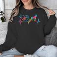 Boston Terrier Tie Dye Heartbeat Love Dog Men Women Unisex Sweatshirt, funny design