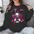 Boston Terrier Valentines Day Shirt Heart Dog Lover Unisex Sweatshirt, funny design