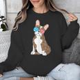 Brindle Boston Terrier Dog Patriotic Shirt USA Flag Unisex Sweatshirt, Patriotic Boston Terrier Gifts, funny design