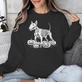 Bull Terrier Skeleton Birthday Halloween Kids Unisex Sweatshirt, funny design