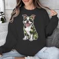 Camo Boston Terrier Pet Owner Camouflage Dog Lover Unisex Sweatshirt, funny design