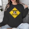 Caution Sign Boston Terrier Dog Bostie Puppy Unisex Sweatshirt, funny design