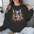 Colorful Boston Terrier Dog For Men Women Kids Unisex Sweatshirt, funny design