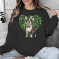 Cute Boston Terrier Shamrock St Patrick's Day Dog Lover Men Women Kids Unisex Sweatshirt, funny design
