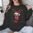 Family Matching Reindeer Xmas Boston Terrier Christmas Unisex Sweatshirt, Boston Terrier Christmas Gifts, funny design