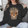 Halloween Costume Skull Boston Terrier Dog Lover For Men Women Kids Unisex Sweatshirt, Boston Terrier Halloween Gifts, funny design