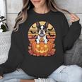 Halloween Retro Boston Terrier Unisex Sweatshirt, Boston Terrier Halloween Gifts, funny design