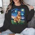Red Heeler Starry Night Cattle Dog Colorful Art By Aja For Men Women Girls Kids Unisex Sweatshirt, funny design