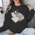 Sleepy Boston Terrier Pajama Men Women Kids Unisex Sweatshirt, funny design