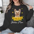 Sunflower Yorkie Mom Dog Lover Unisex Sweatshirt, Mom Gifts, funny design