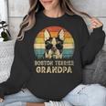 Vintage Boston Terrier Grandpa Dog Lovers Father's Day Unisex Sweatshirt, funny design