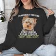 Yorkshire Terrier Yorkie Dog Professional Human Trainer Unisex Sweatshirt, funny design