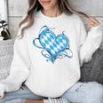 Bavarian Flag As Heart Blue Diamond Bavaria Unisex Sweatshirt, funny design