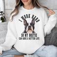 Bostie Mama Dog Dad Boston Terrier For Men Women Unisex Sweatshirt, Boston Terrier Dad Gifts, funny design