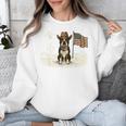 Boston Terrier 4th Of July US American Flag Dog Patriotic Unisex Sweatshirt, Patriotic Boston Terrier Gifts, American Boston Terrier Gifts, Boston Terrier 4th Of July Gifts, funny design