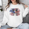 Boston Terrier Dad American Flag 4th Of July Dog Fathers Day Unisex Sweatshirt, Boston Terrier Dad Gifts, American Boston Terrier Gifts, Boston Terrier 4th Of July Gifts, funny design