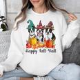 Boston Terrier Dog Lover Fall Ya'Ll Halloween Costume Men Women Unisex Sweatshirt, Boston Terrier Halloween Gifts, funny design