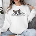 Boston Terrier Dog Official Sleeping Men Women Girls Kids Unisex Sweatshirt, funny design