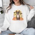 Boston Terrier Halloween Dog Lover Pumpkin Costume Unisex Sweatshirt, Boston Terrier Halloween Gifts, funny design