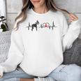 Boston Terrier Heartbeat Heart Line Unisex Sweatshirt, funny design