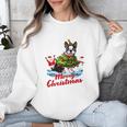 Boston Terrier Merry Christmas Tree Lights Dog X-Mas Dogs Unisex Sweatshirt, Boston Terrier Christmas Gifts, funny design