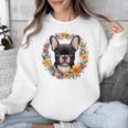 Boston Terrier Mom Floral Bostie Dog Lover Flowers Cute Unisex Sweatshirt, Mom Gifts, Boston Terrier Mom Gifts, funny design