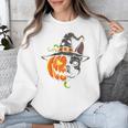 Boston Terrier Pumpkin Jack O Lantern Halloween Unisex Sweatshirt, Boston Terrier Halloween Gifts, funny design