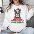 Boston Terrier Santa Claus Christmas Dog Unisex Sweatshirt, Boston Terrier Christmas Gifts, funny design