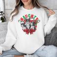 Boston Terrier Santa Claus Elf Reindeer Christmas Dog X-Mas Unisex Sweatshirt, Boston Terrier Christmas Gifts, funny design