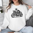 Cool Boston Terrier Riding a Motorcycle Biker Dog Lover For Men Women Kids Unisex Sweatshirt, Boston Terrier Riding Gifts, funny design