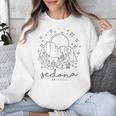Cool Vintage Cactus Sedona Arizona Camping Souvenir Unisex Sweatshirt, funny design