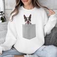 Dog In Your Pocket Boston Terrier For Men Women Girls Kids Unisex Sweatshirt, funny design
