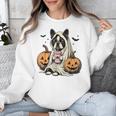 Halloween Boston Terrier Ghost Unisex Sweatshirt, Boston Terrier Ghost Gifts, Boston Terrier Halloween Gifts, funny design
