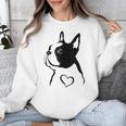 I Love My Boston Terrier Dog With Heart Unisex Sweatshirt, funny design
